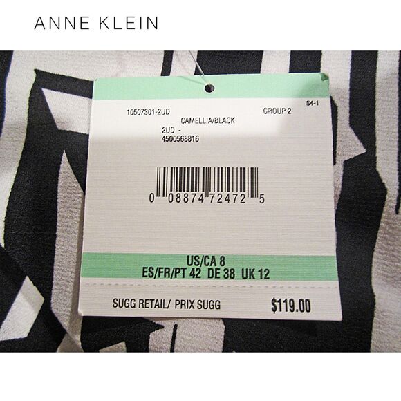 AK Ann Klein NEW CAMELLIA Chevron Wrap Ruche Sheath Dress 8 - Picture 5 of 12